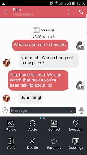 اسکرین شات 6 برنامه NextSMS Skin BlackPassion