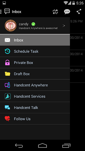 اسکرین شات 1 برنامه Handcent 6 Skin Darkness