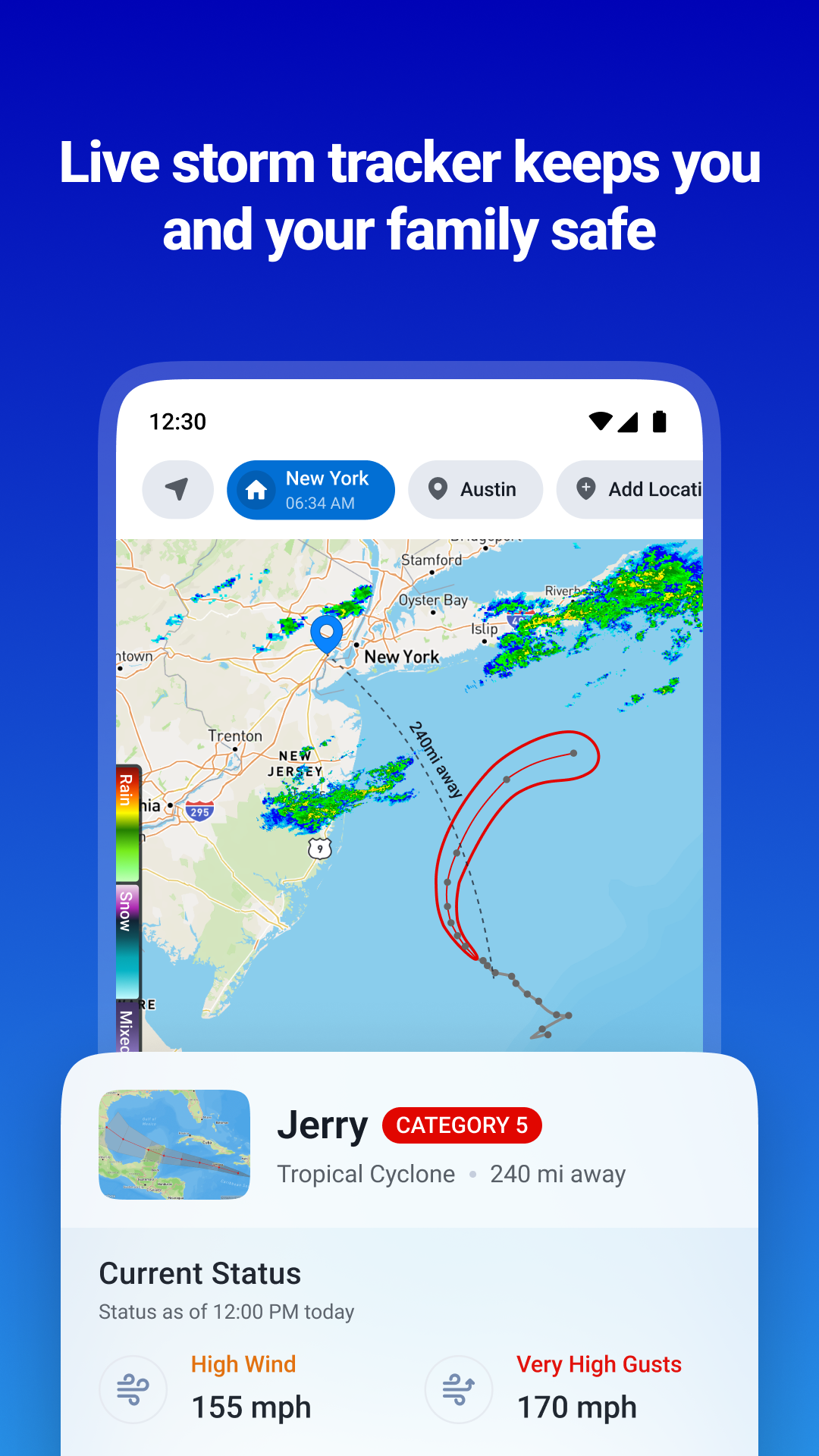 اسکرین شات 2 برنامه 1Weather Forecasts & Radar