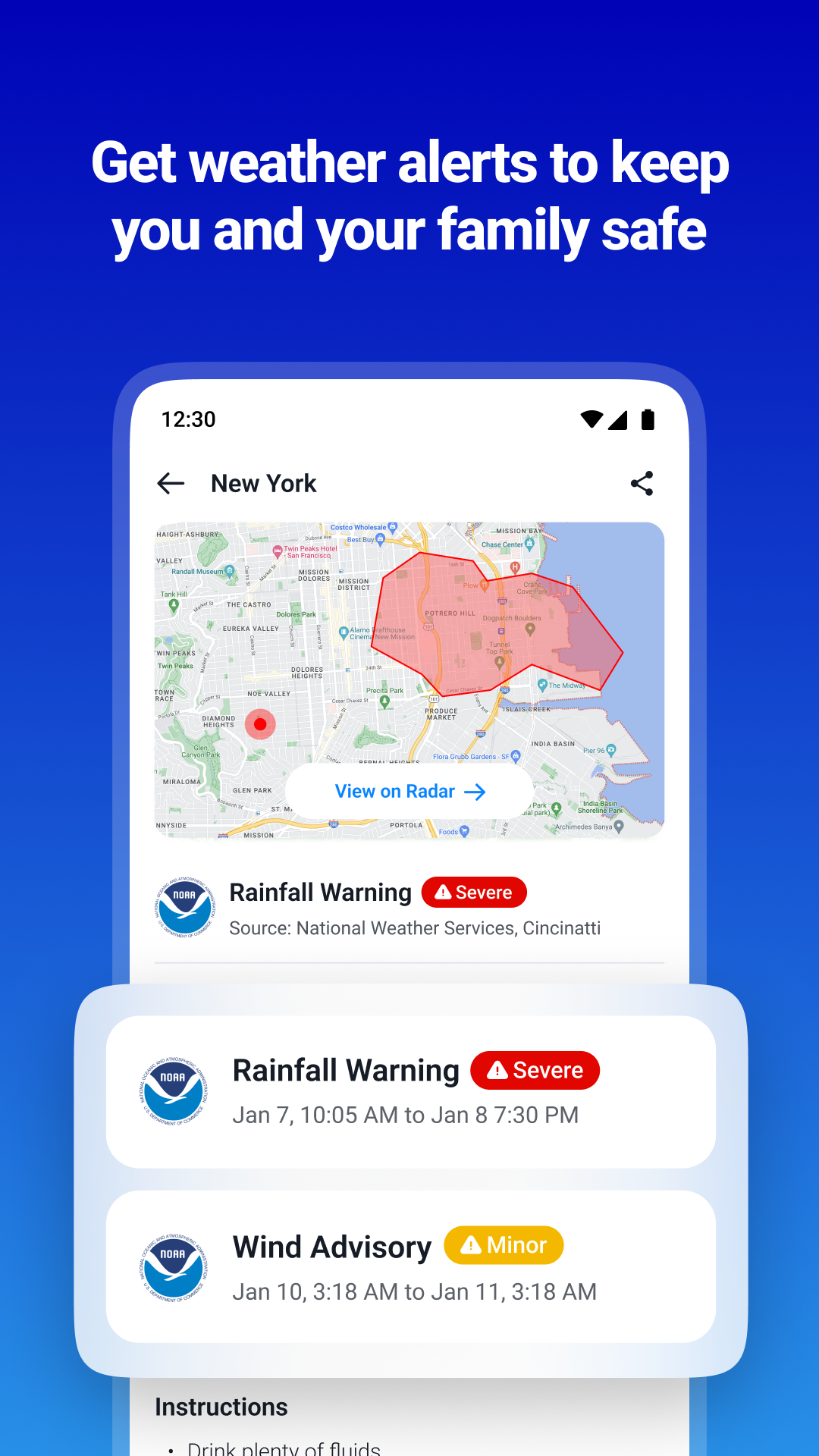 اسکرین شات 4 برنامه 1Weather Forecasts & Radar
