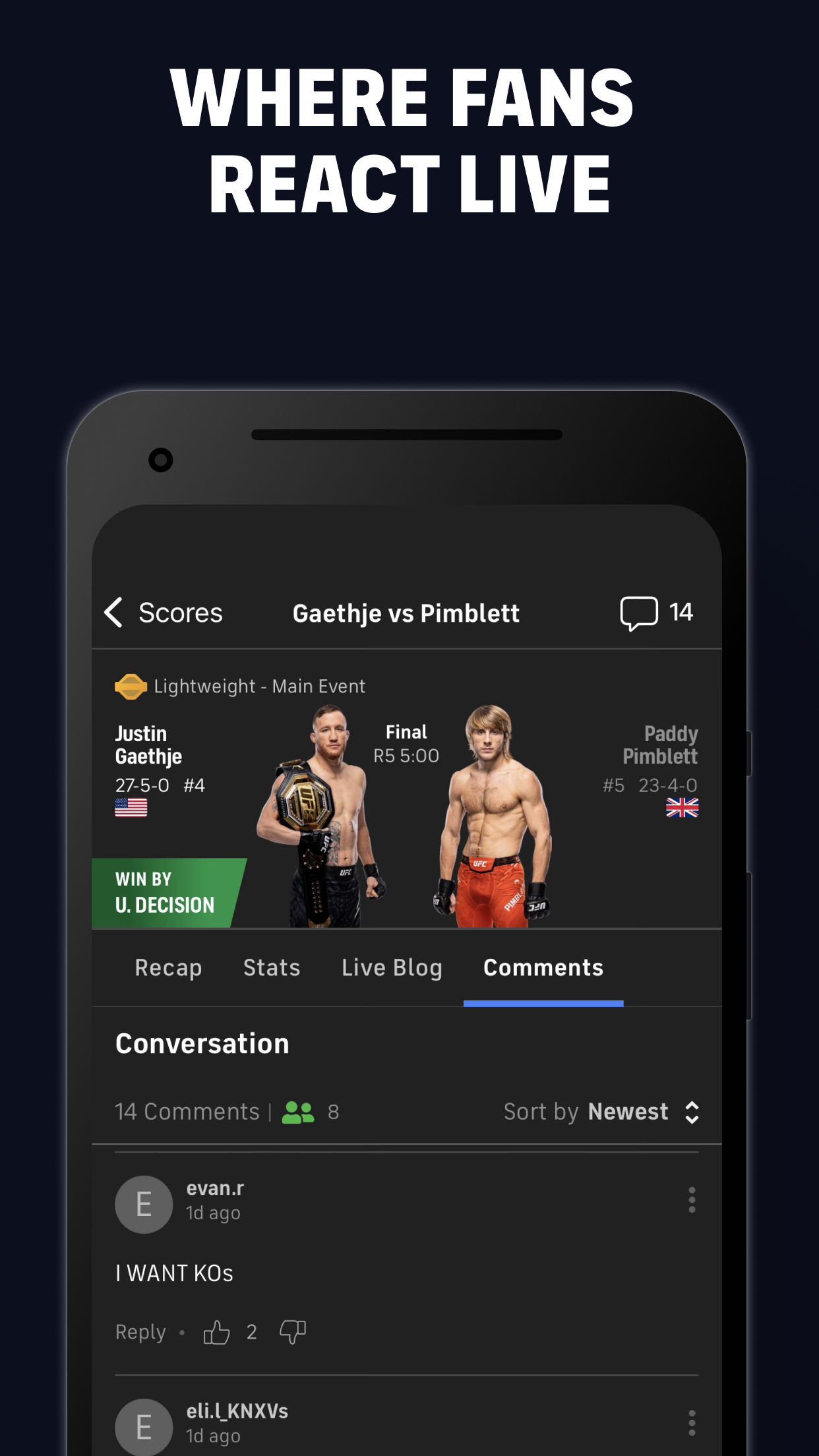 اسکرین شات 3 برنامه CBS Sports App: Scores & News