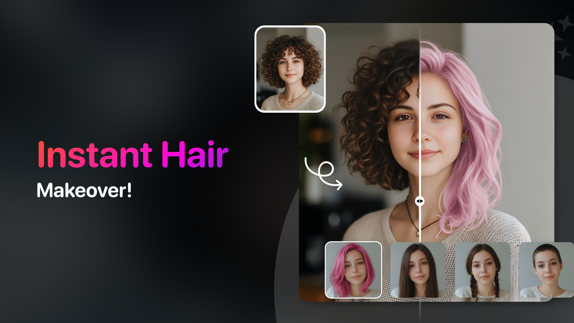 اسکرین شات 7 برنامه Hairstyle Try On – Hair Color