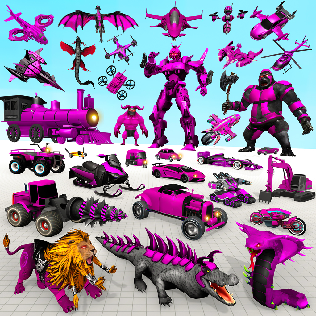 اسکرین شات 1 برنامه Crocodile Robot Car Games 3d