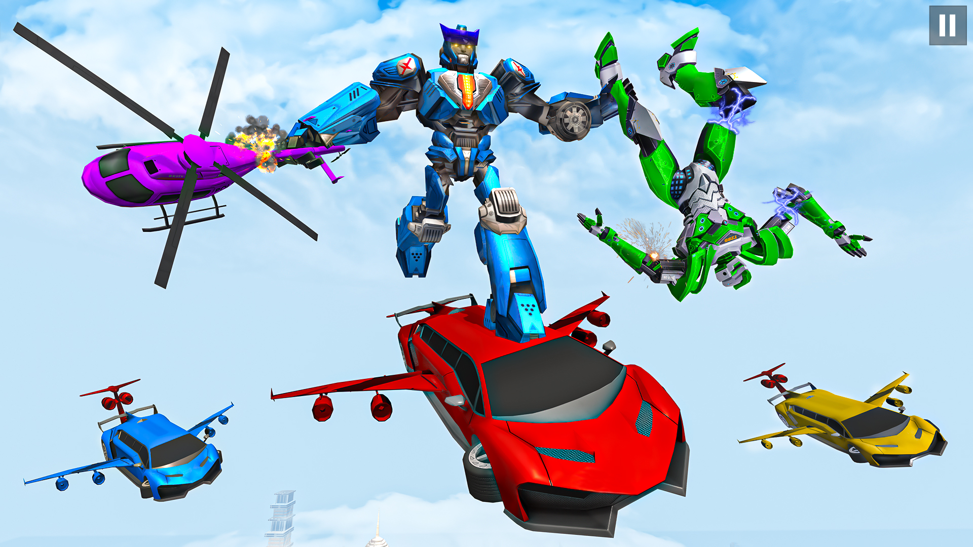اسکرین شات 5 برنامه Limo Robot Car Game:Robot Game
