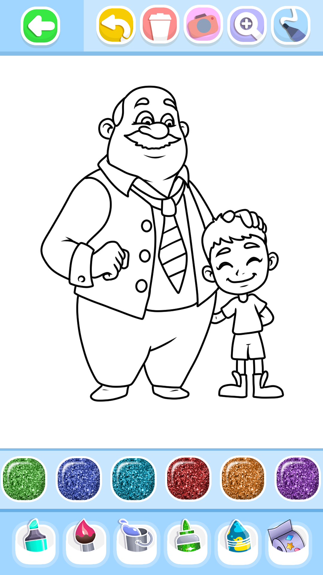 اسکرین شات 2 برنامه Family Love Coloring Book