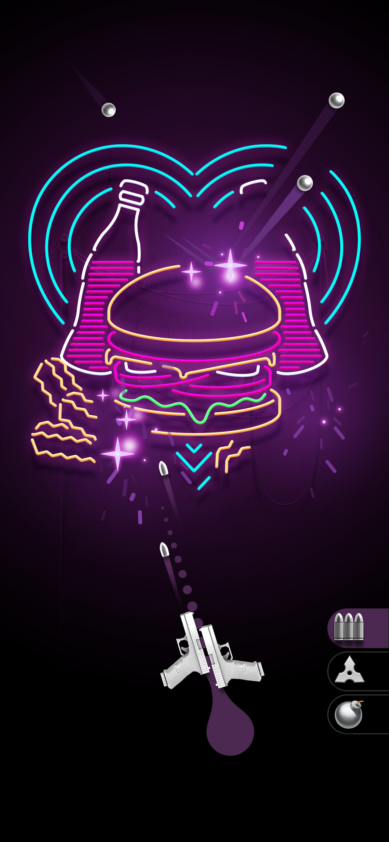 اسکرین شات 1 بازی Hit the Light - Neon Shooter