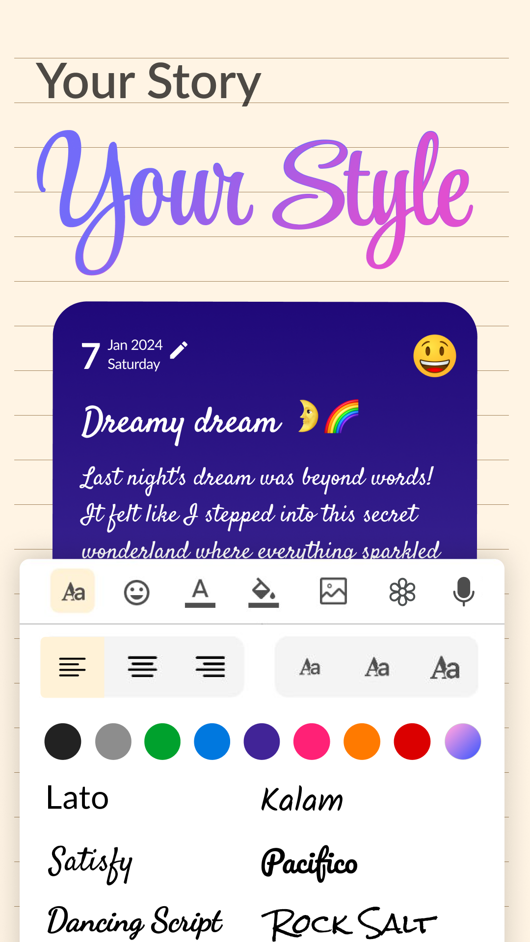 اسکرین شات 2 برنامه Daily Journal: Diary with lock