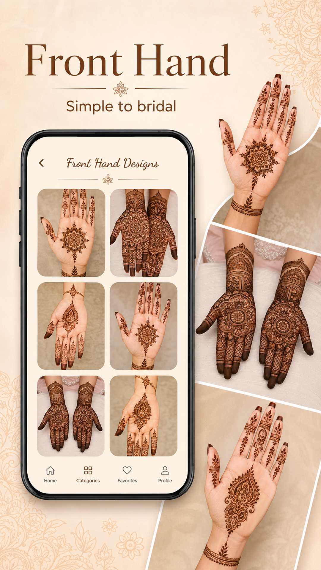 اسکرین شات 2 برنامه Mehendi Designs Henna Tattoos