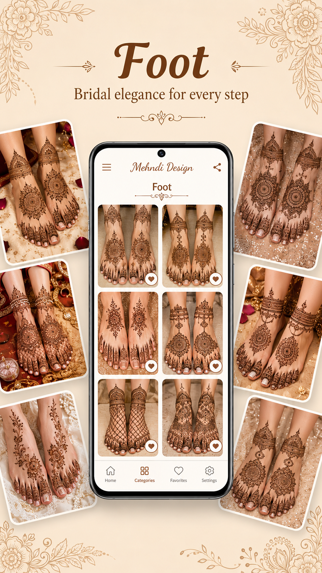اسکرین شات 4 برنامه Mehendi Designs Henna Tattoos