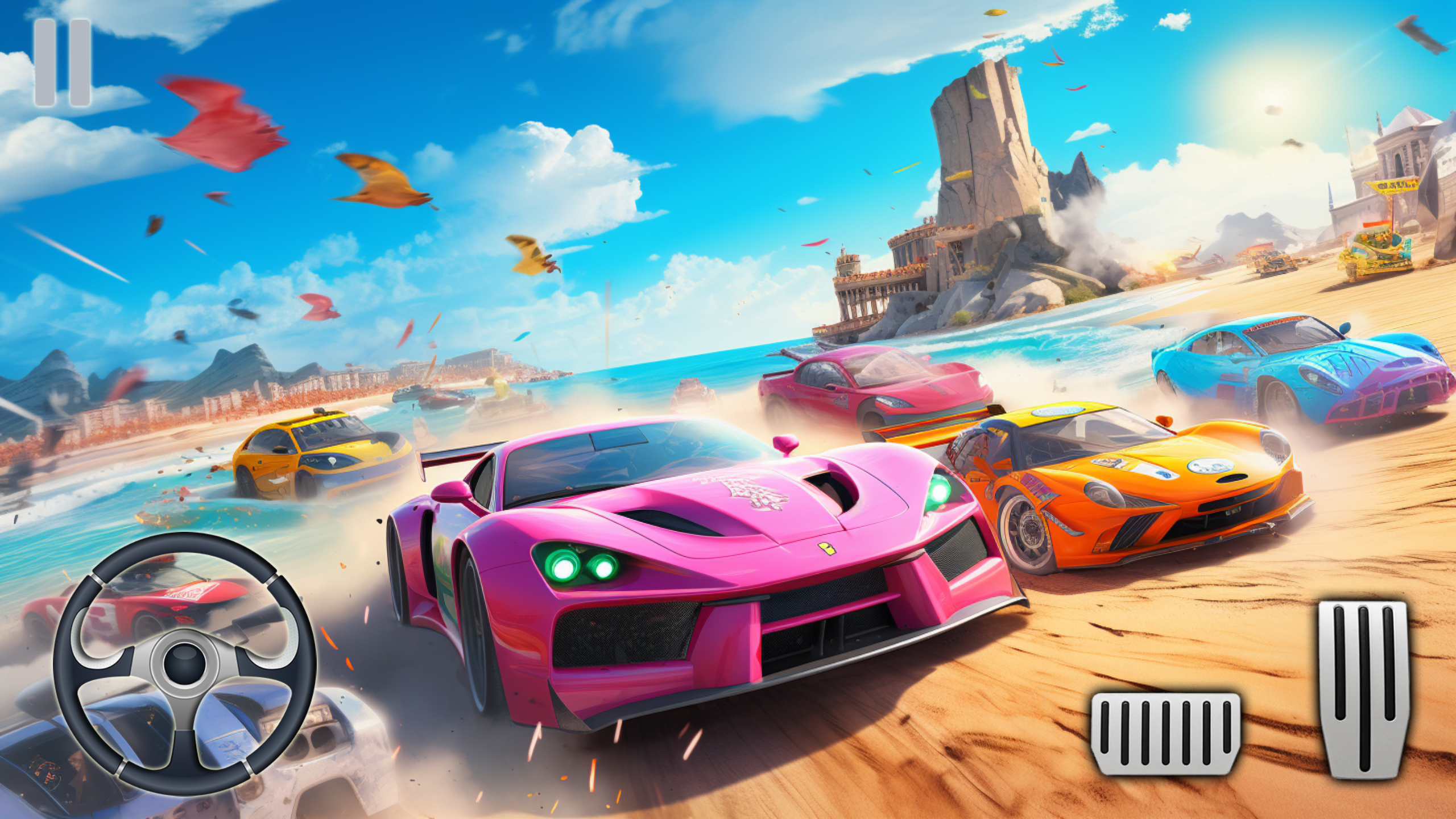 اسکرین شات 3 بازی Ultimate Car Stunt Driving 3D