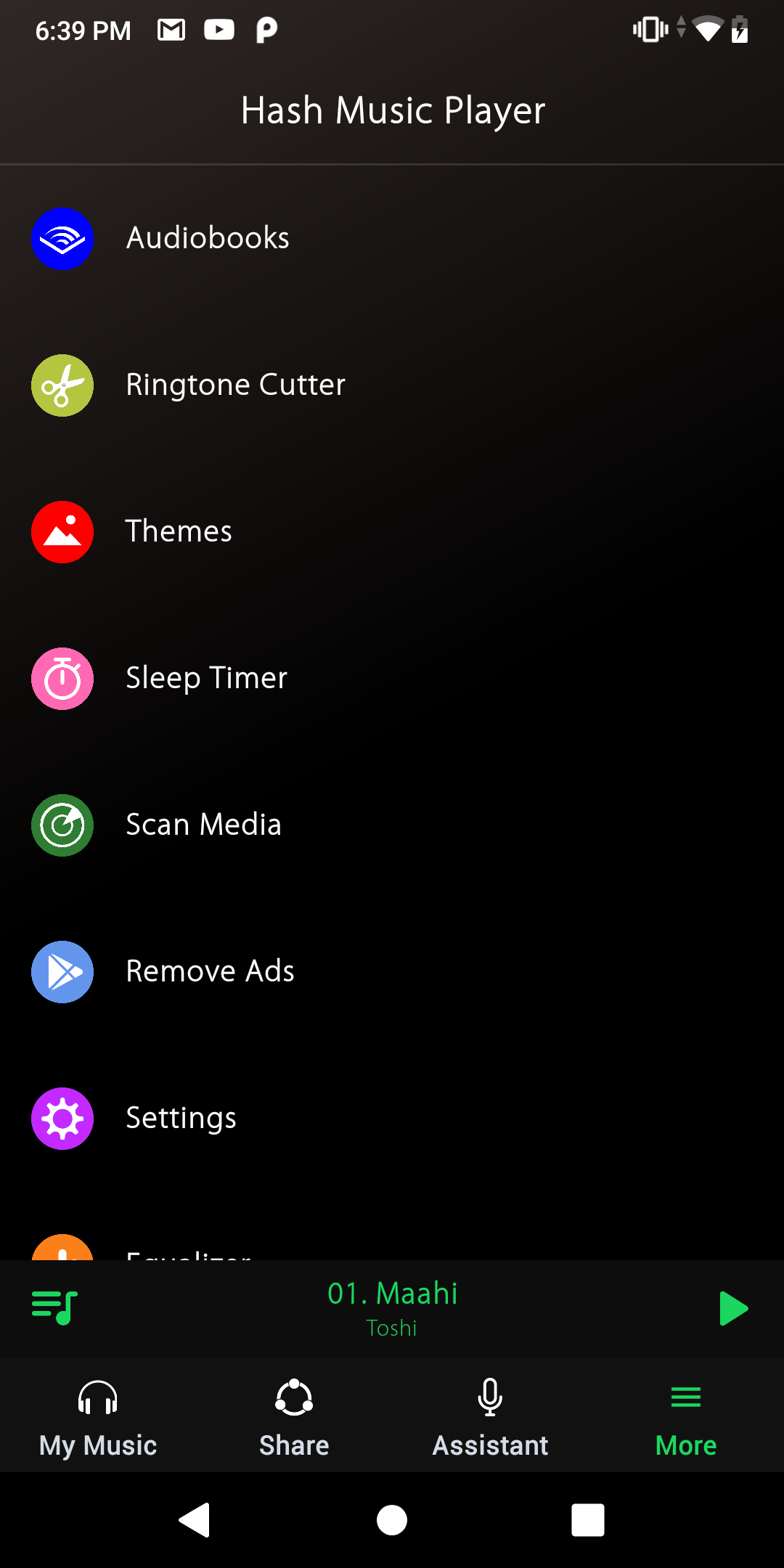 اسکرین شات 5 برنامه Music Player - Hash Player