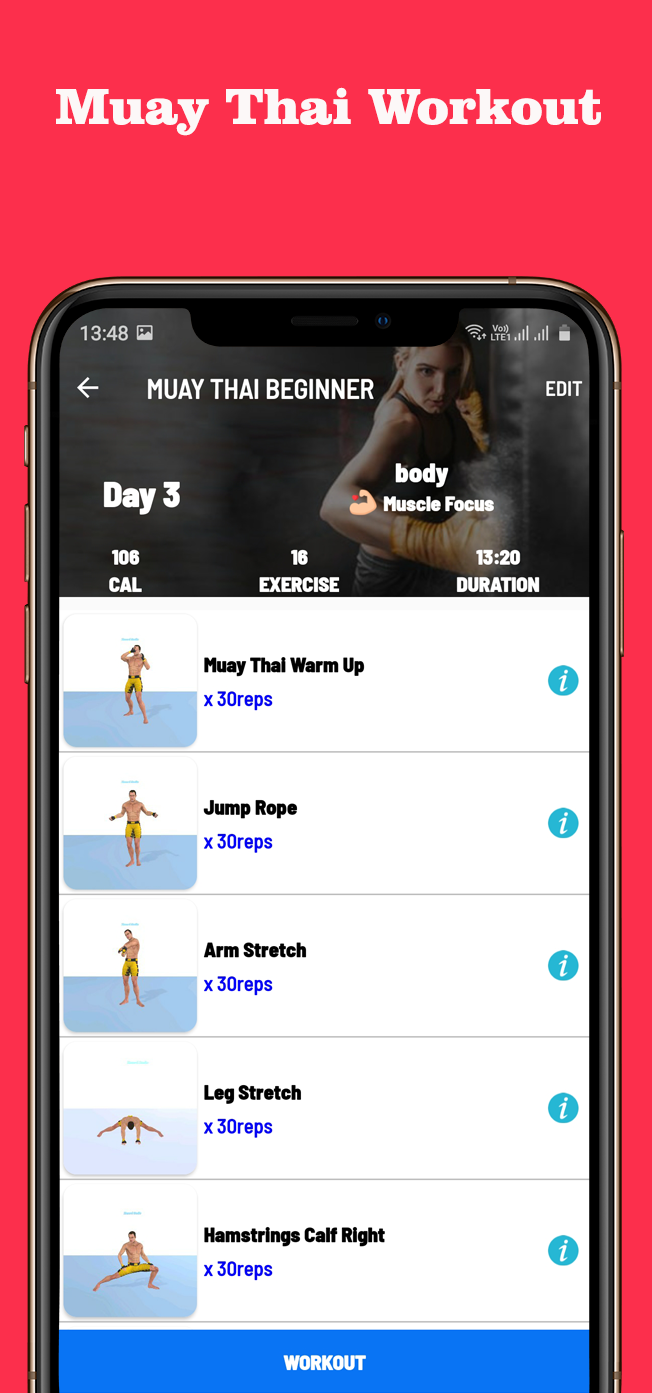 اسکرین شات 8 برنامه Muay Thai Fitness & Workout