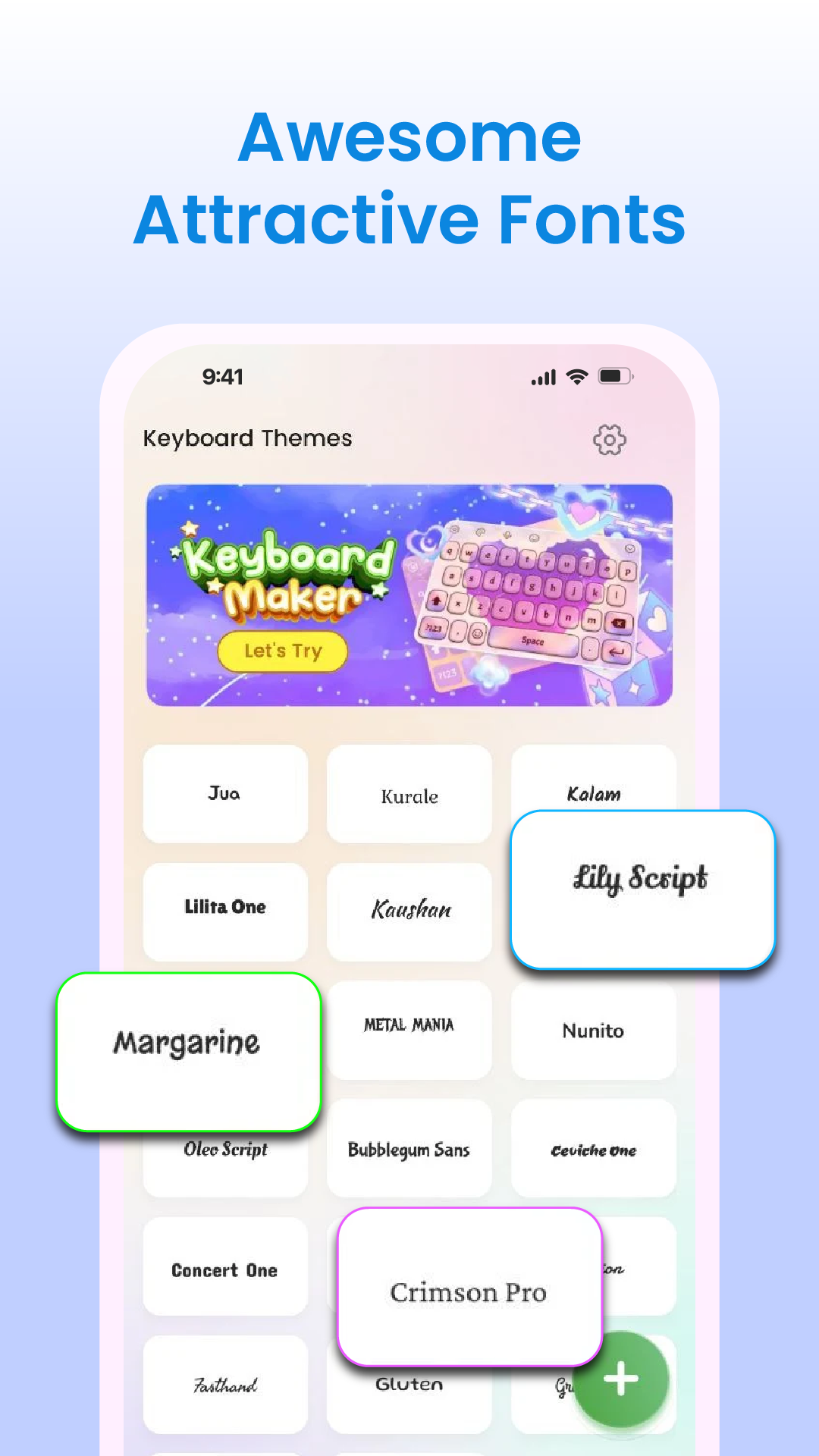 اسکرین شات 2 برنامه Keyboard Themes: Emoji & Fonts