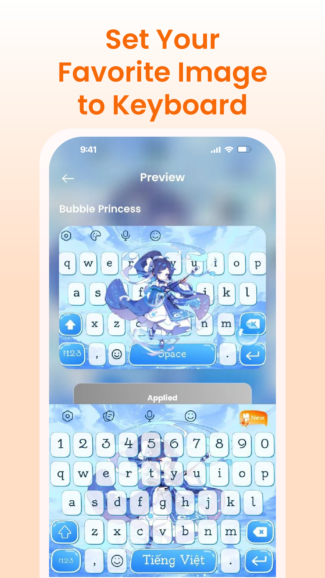 اسکرین شات 3 برنامه Keyboard Themes: Emoji & Fonts