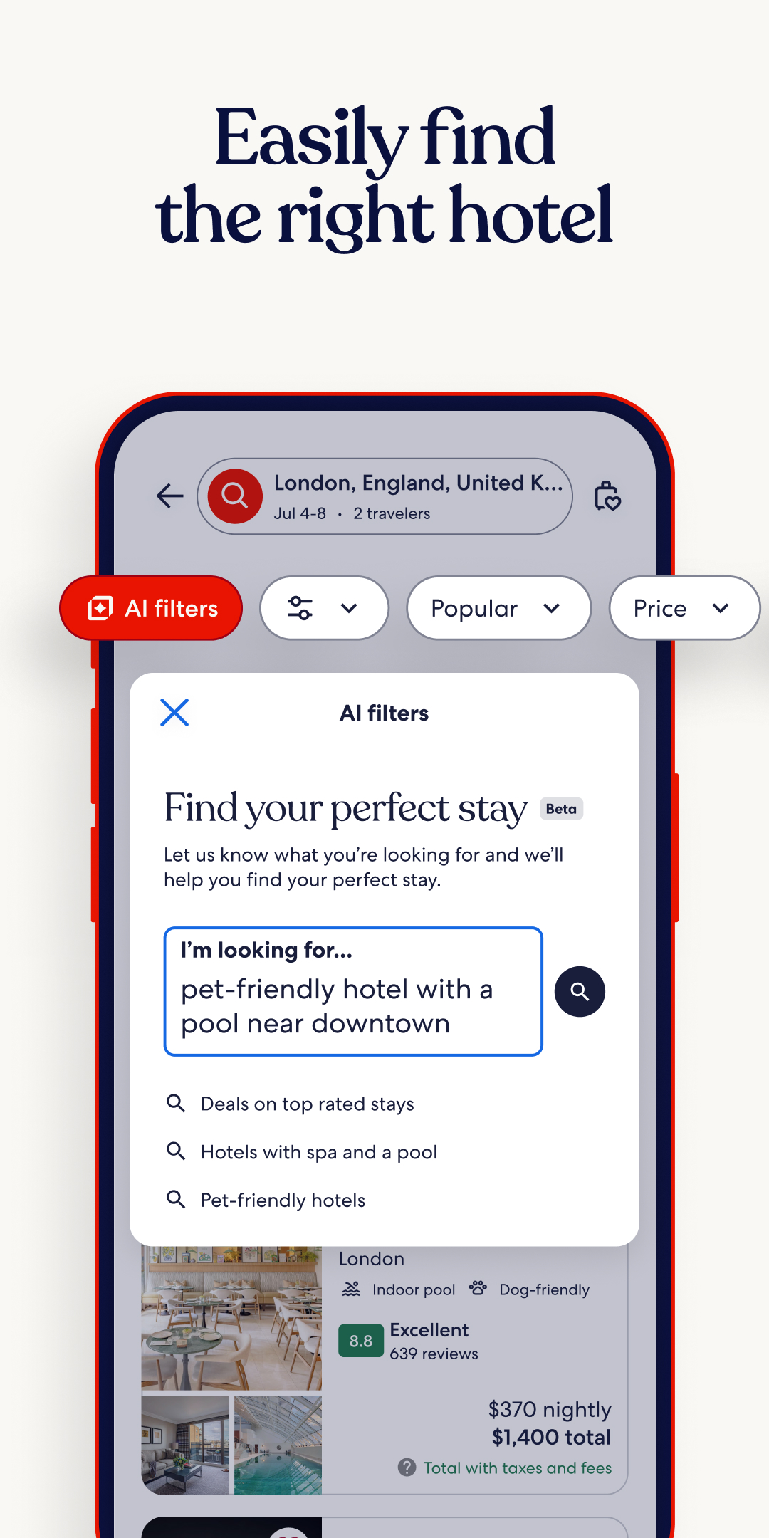 اسکرین شات 3 برنامه Hotels.com: Book Hotel Deals