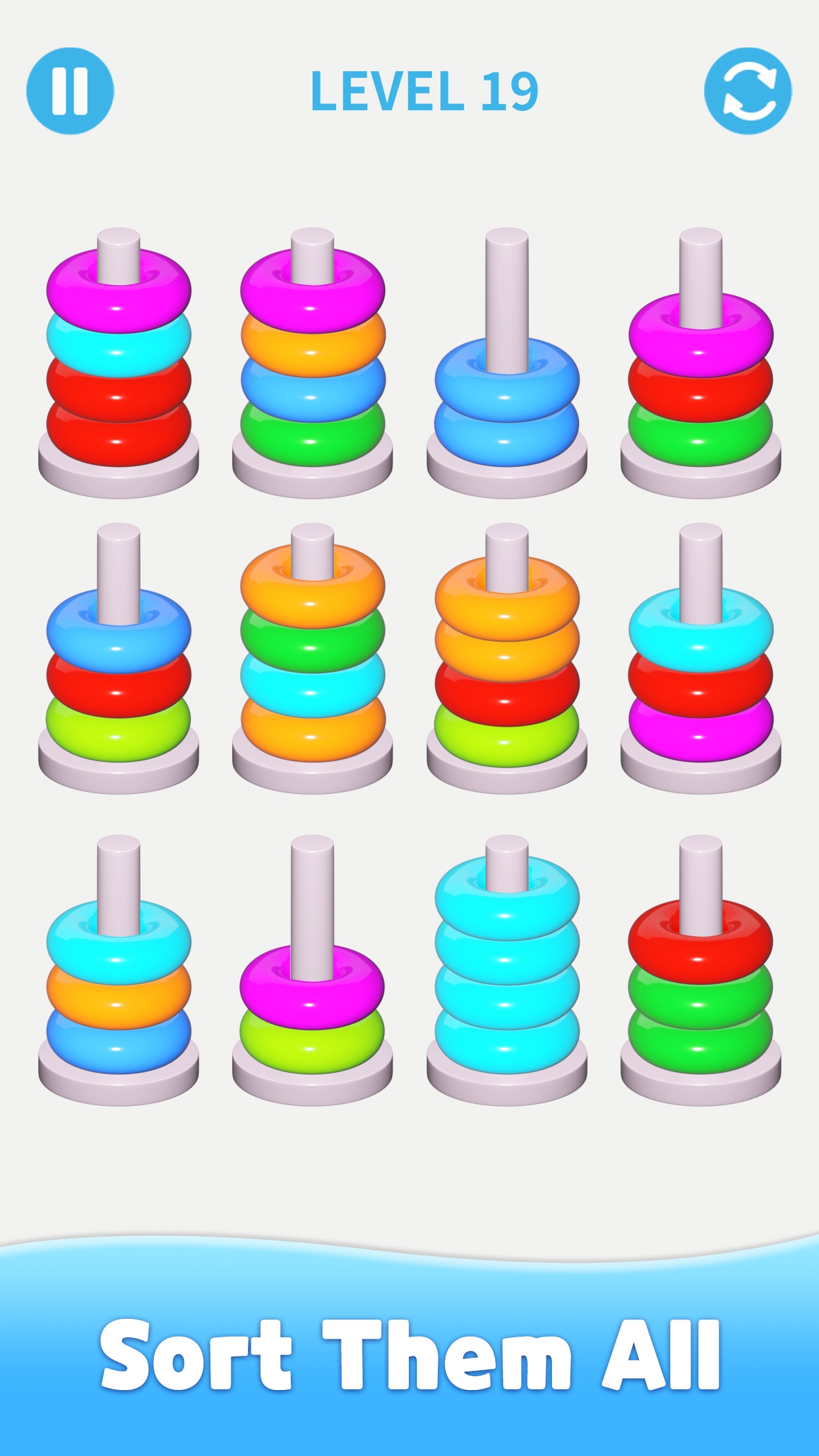 اسکرین شات 4 بازی Stacolor: Color Hoop Puzzle