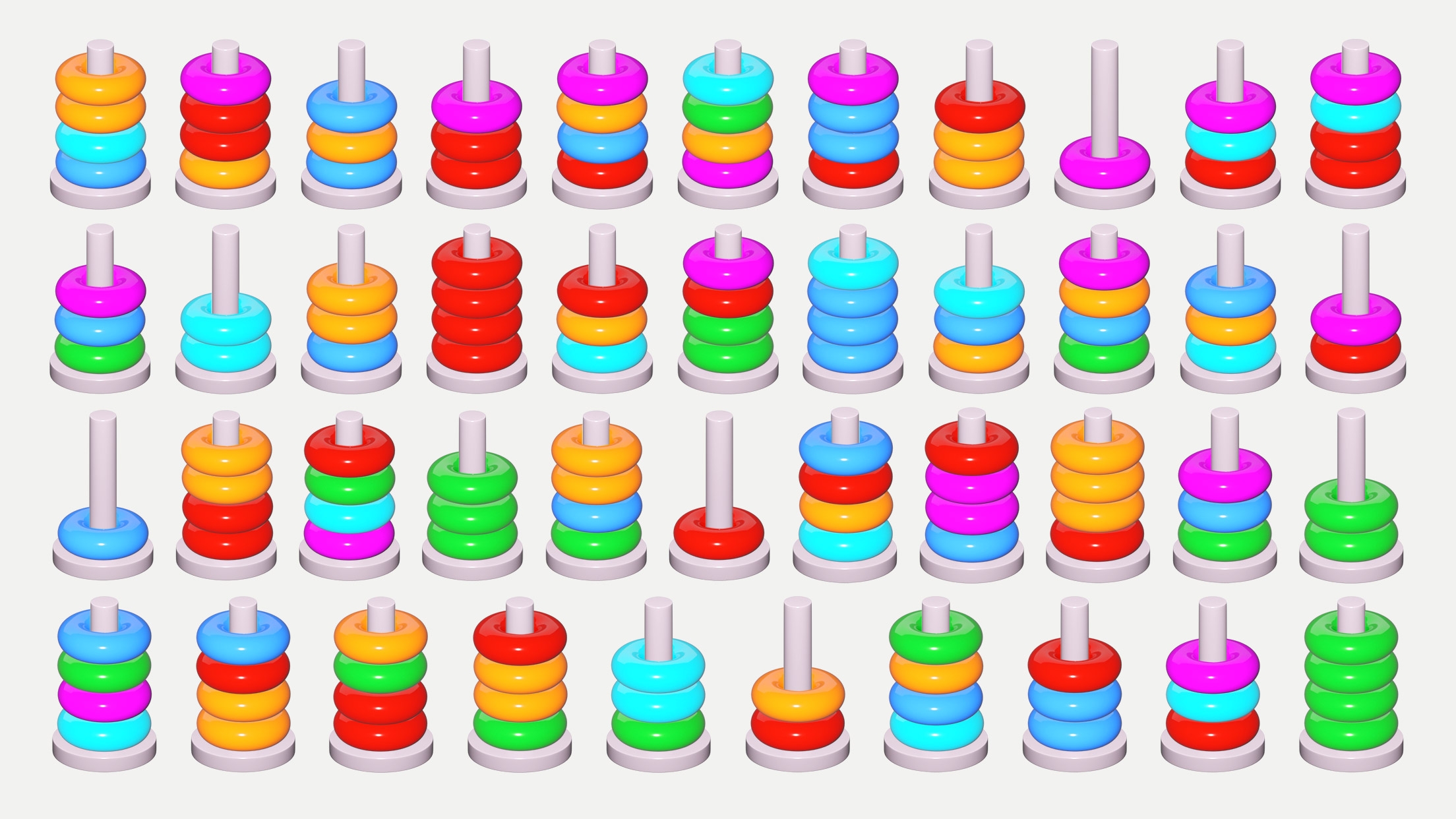 اسکرین شات 1 بازی Stacolor: Color Hoop Puzzle