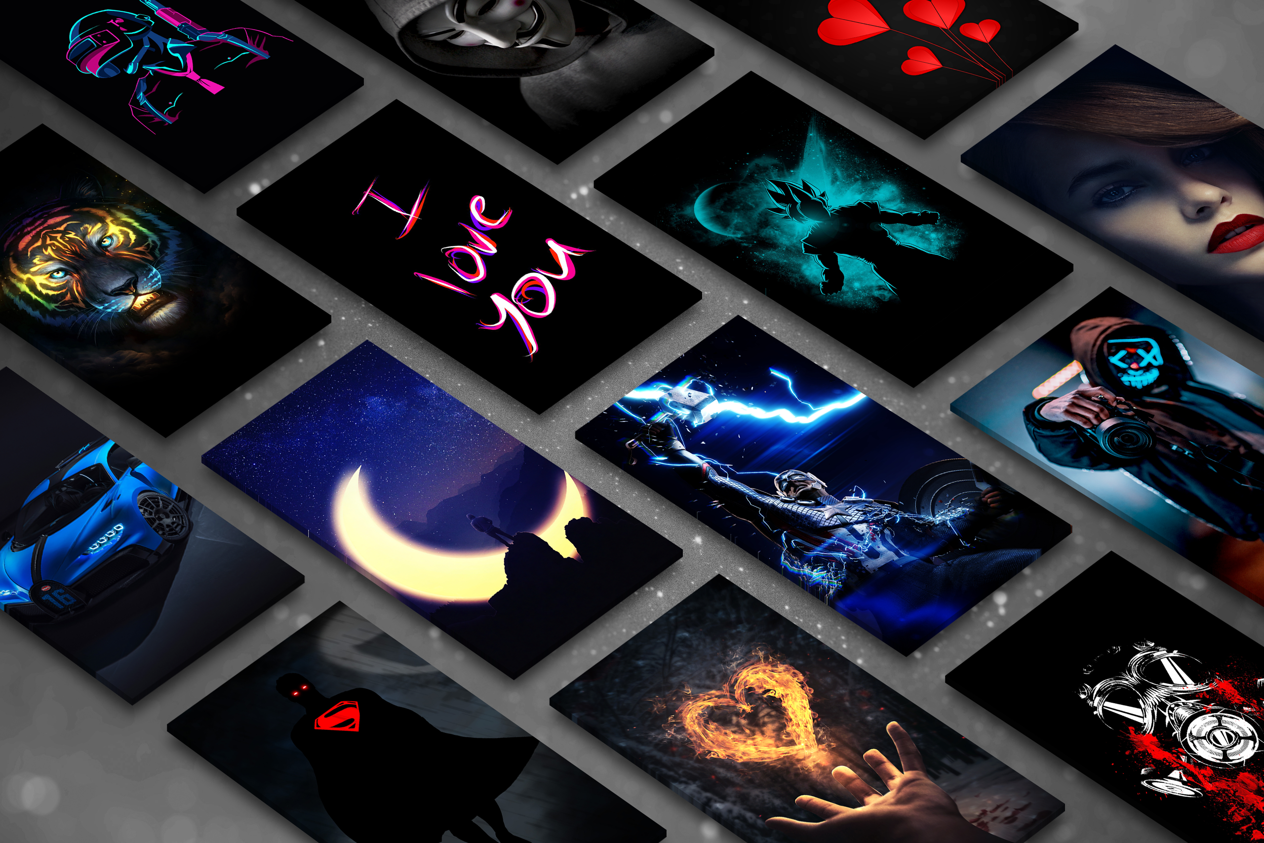 اسکرین شات 1 برنامه Black Wallpapers in HD, 4K