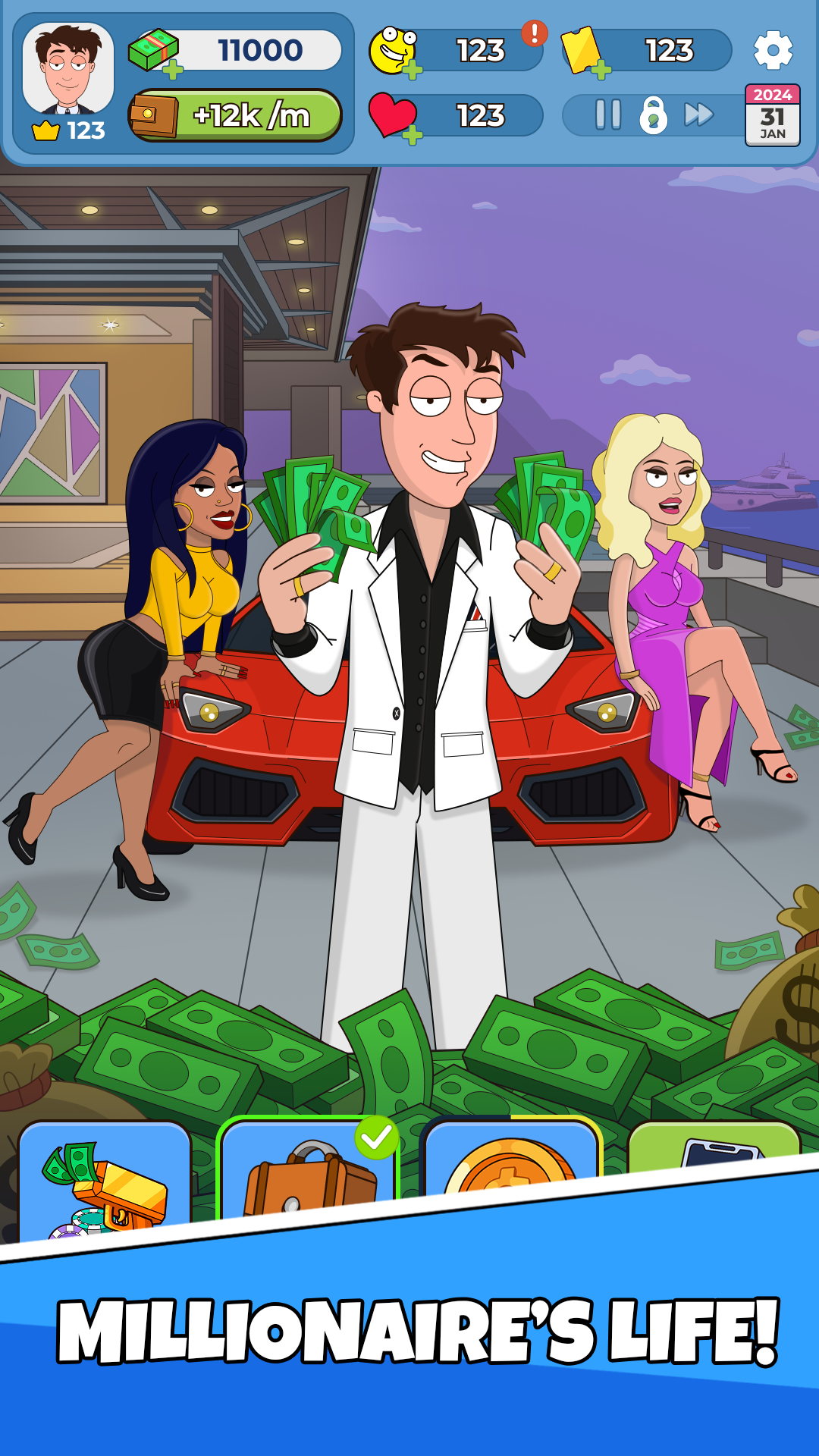 اسکرین شات 6 بازی Idle Guy: Life Simulator games