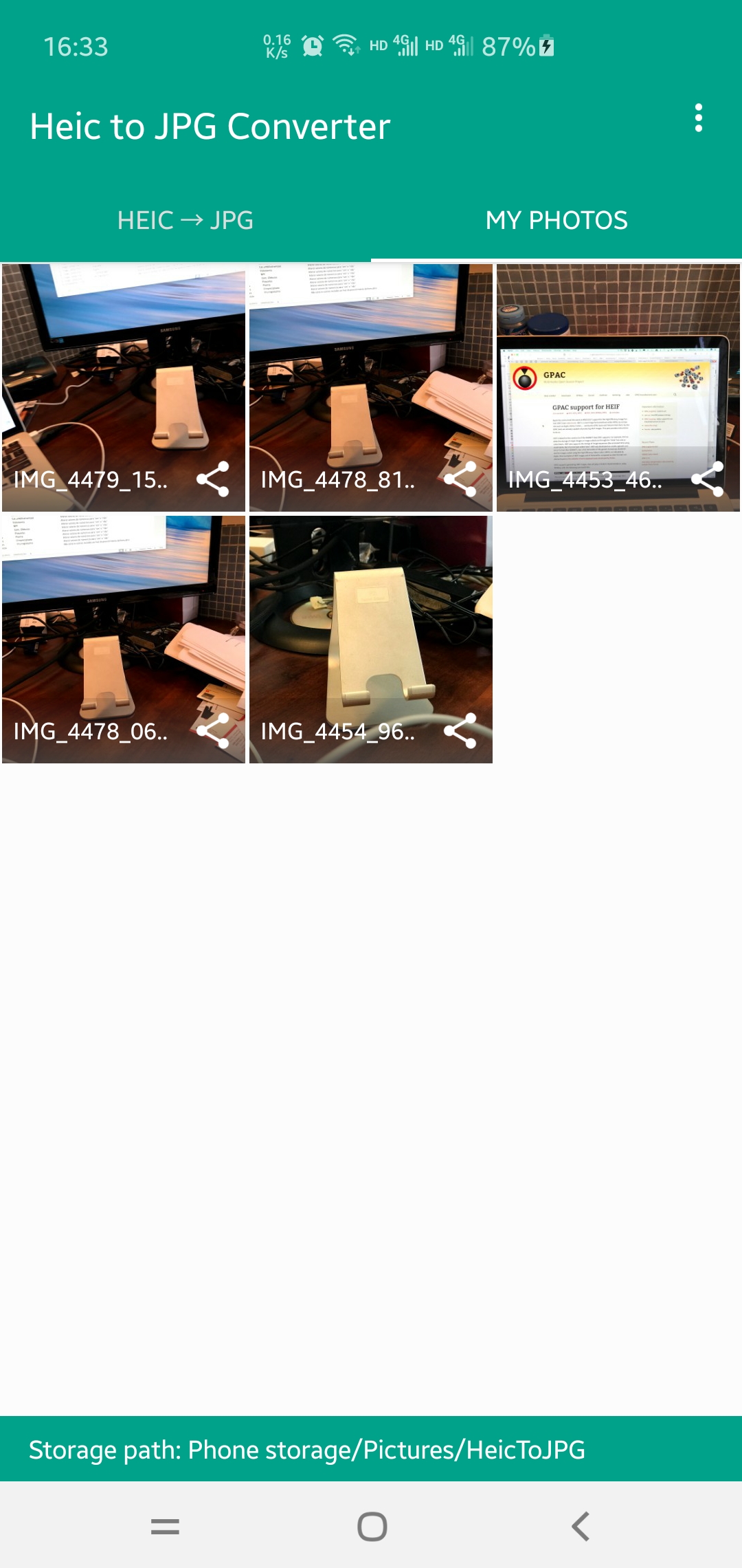 اسکرین شات 5 برنامه Heic to JPG/PNG/WEBP Converter