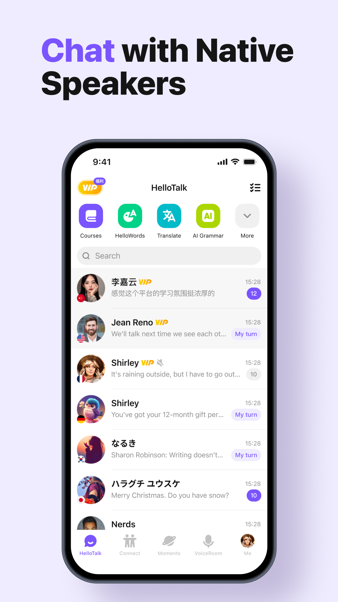اسکرین شات 2 برنامه HelloTalk - Learn Languages