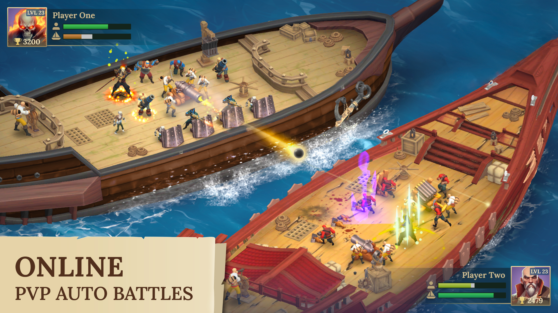 اسکرین شات 2 بازی Pirate Ships・Build and Fight