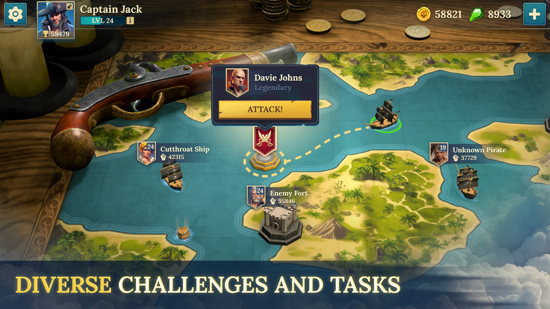 اسکرین شات 3 بازی Pirate Ships・Build and Fight