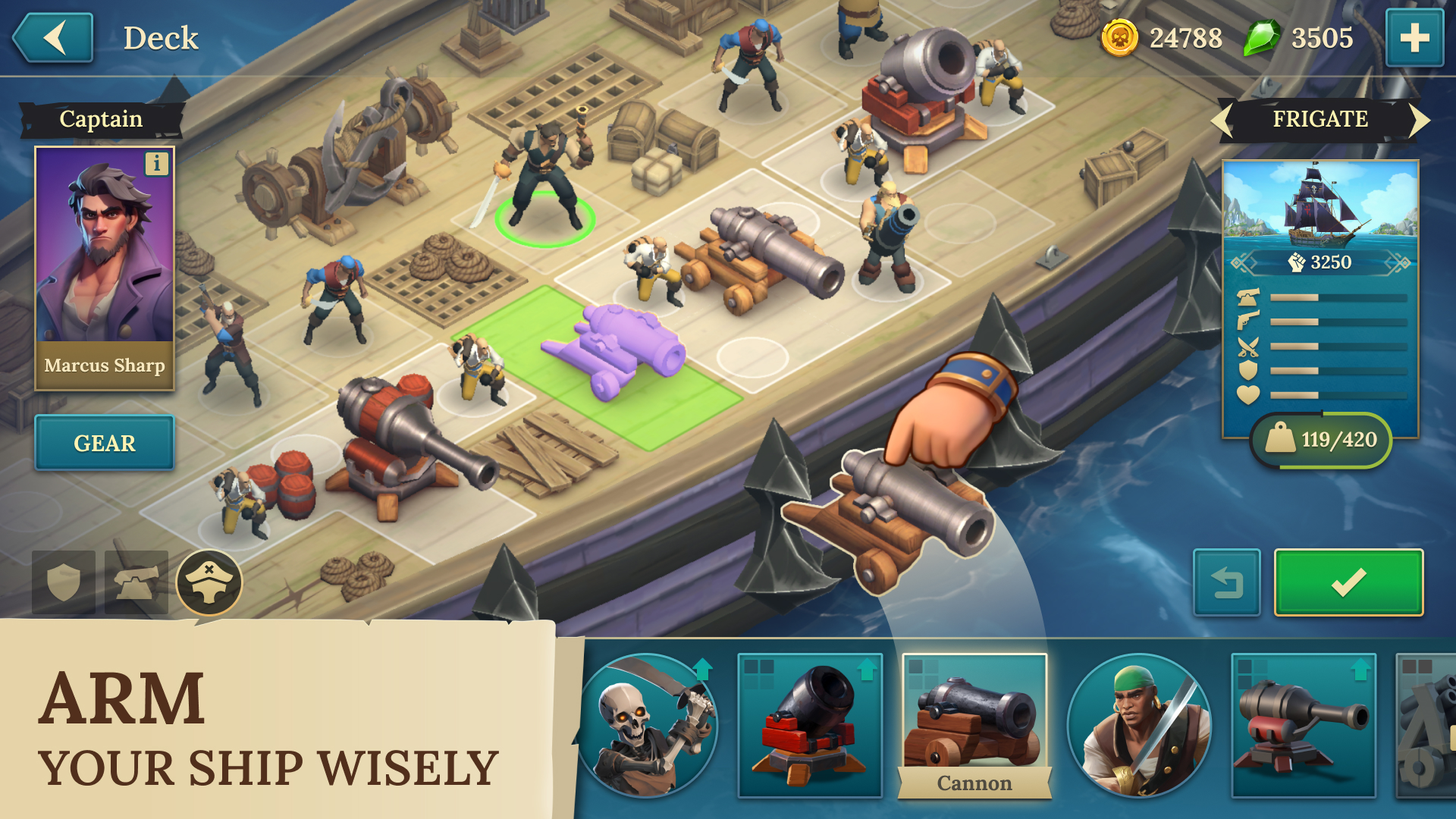 اسکرین شات 3 بازی Pirate Ships・Build and Fight