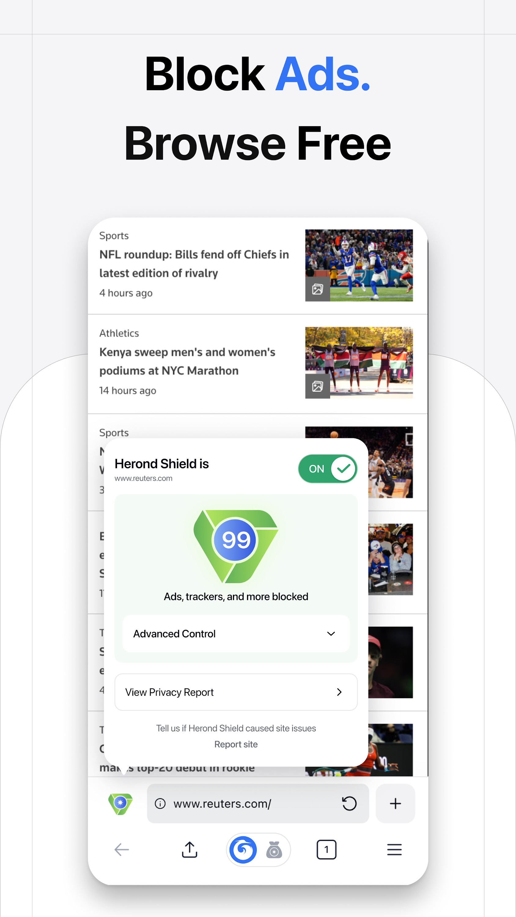 اسکرین شات 1 برنامه Herond Browser