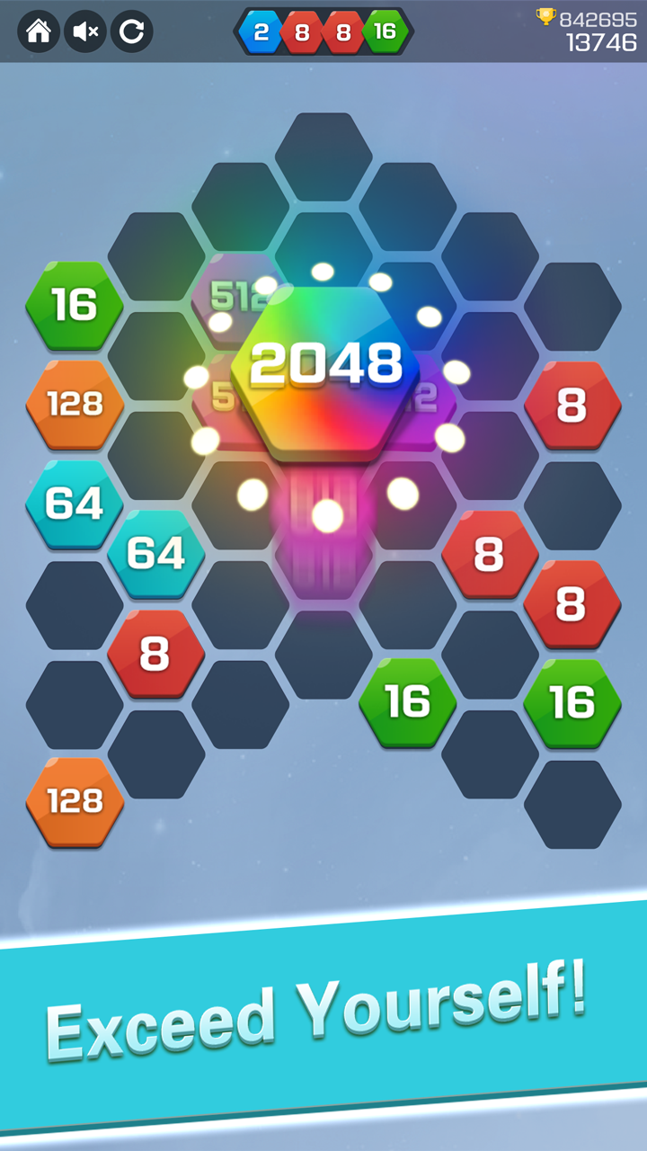 اسکرین شات 7 بازی Merge Block Puzzle - 2048 Hexa