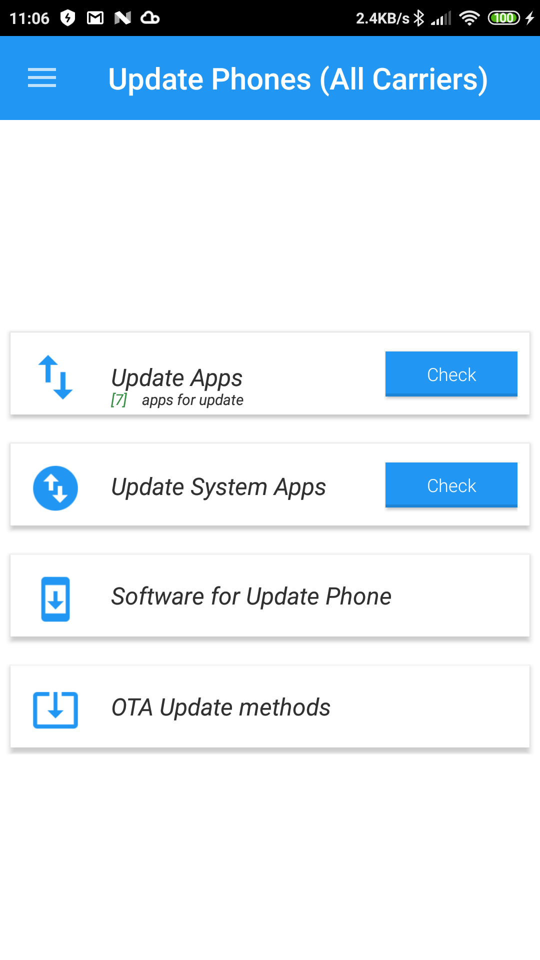 اسکرین شات 1 برنامه Update Phones
