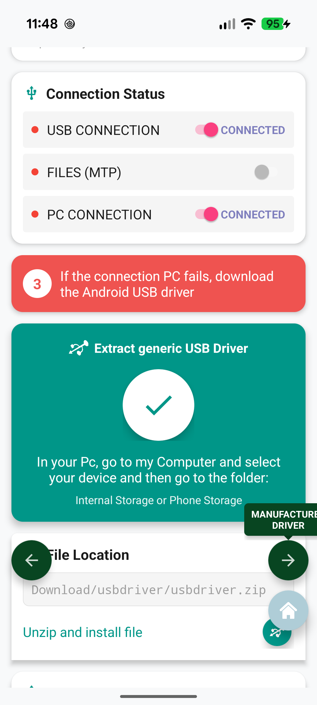 اسکرین شات 2 برنامه USB Driver for Android Devices