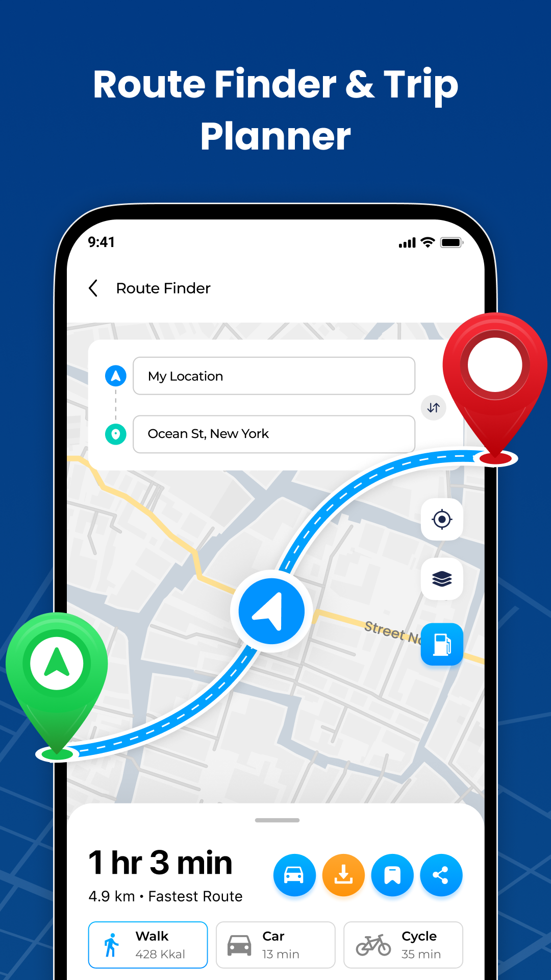 اسکرین شات 4 برنامه Voice GPS Maps - Route Planner
