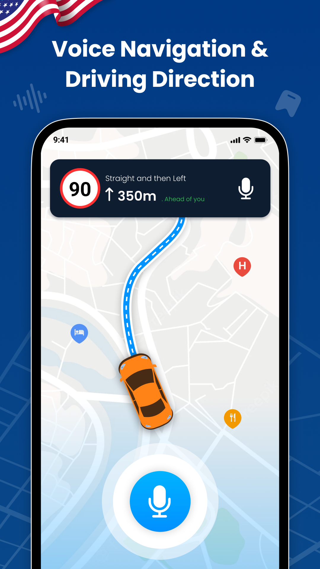 اسکرین شات 3 برنامه Voice GPS Maps - Route Planner