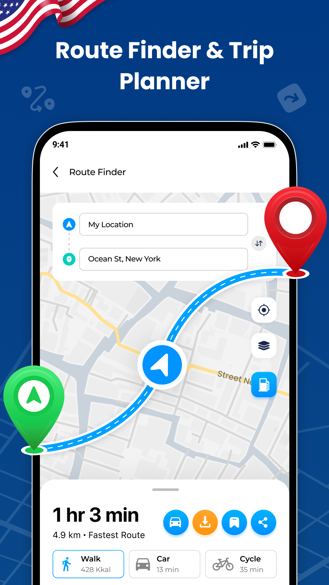 اسکرین شات 4 برنامه Voice GPS Maps - Route Planner