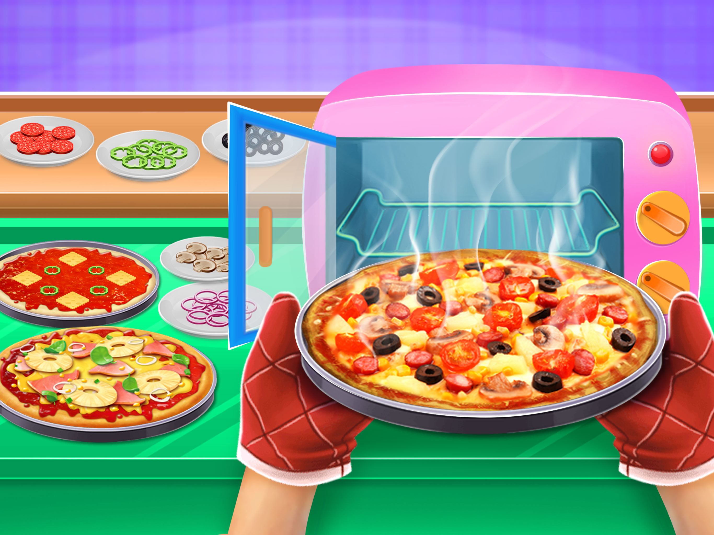 اسکرین شات 2 برنامه Pizza Maker Chef Baking Game