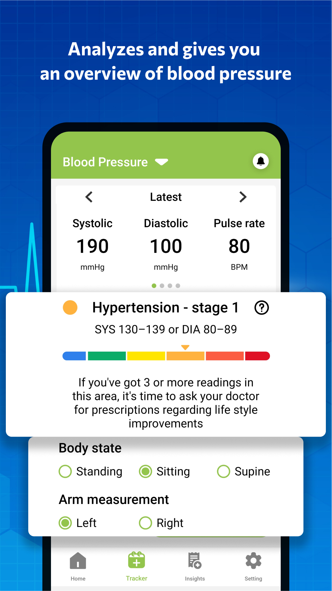اسکرین شات 2 برنامه Blood pressure - Blood sugar