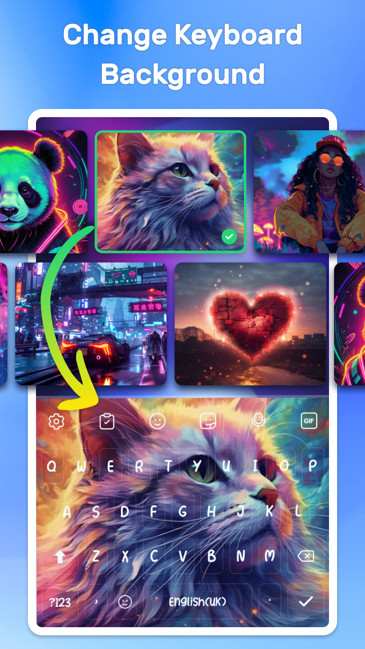 اسکرین شات 4 برنامه LED Keyboard: RGB Themes