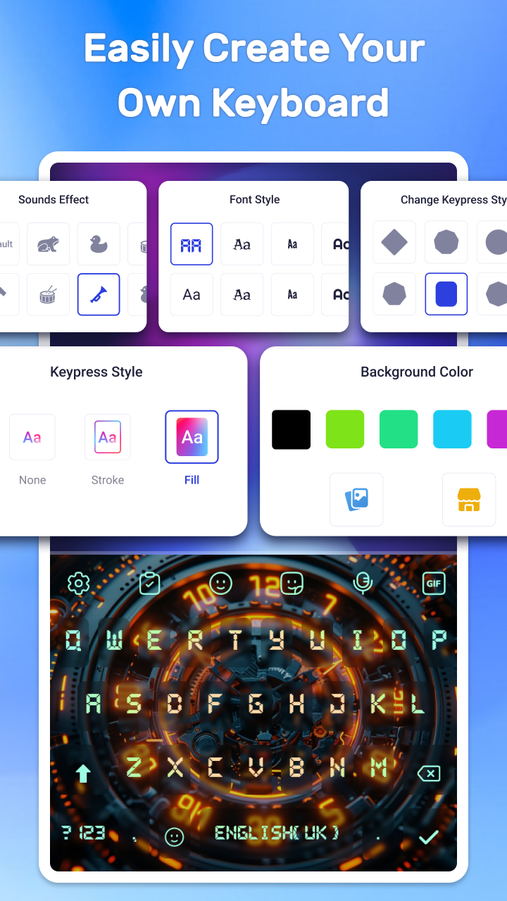 اسکرین شات 3 برنامه LED Keyboard: RGB Themes