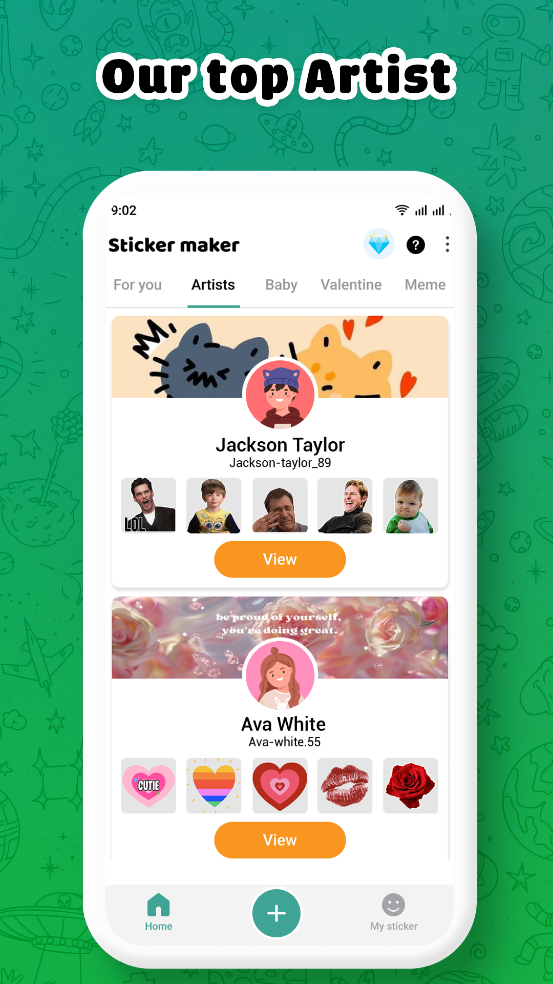 اسکرین شات 6 برنامه Sticker Maker – WA Stickers