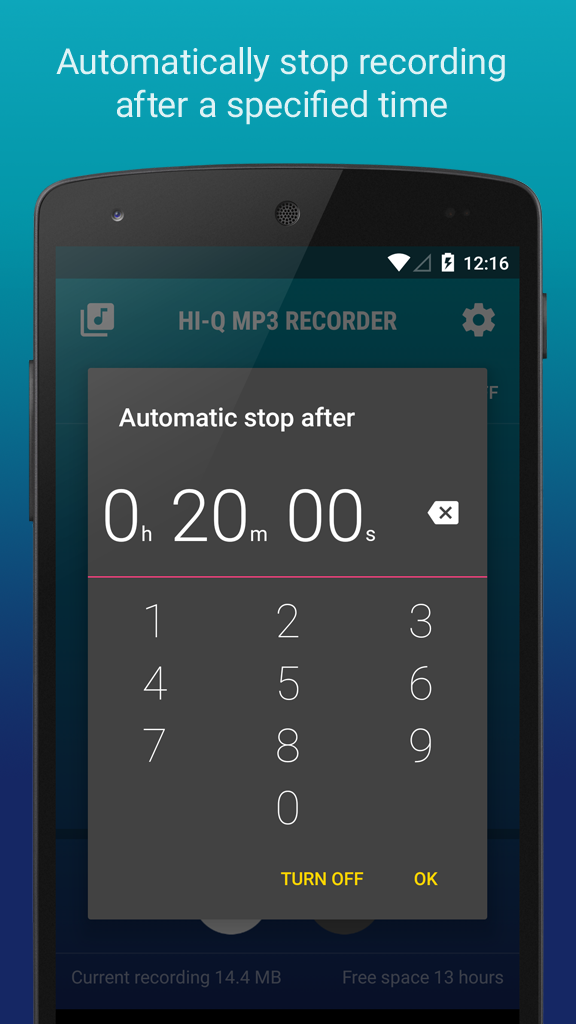 اسکرین شات 7 برنامه Hi-Q MP3 Voice Recorder (Demo)