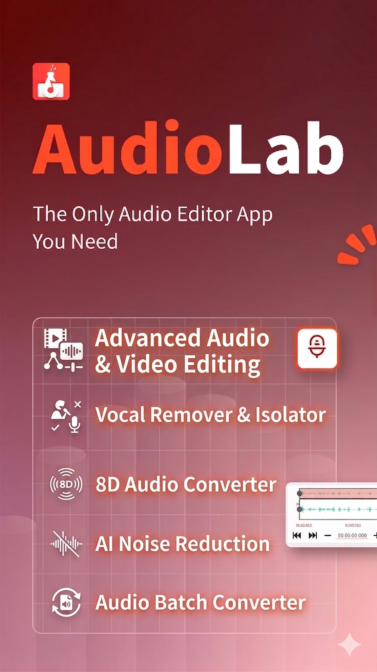 اسکرین شات 1 برنامه AudioLab Audio Cutter & Editor