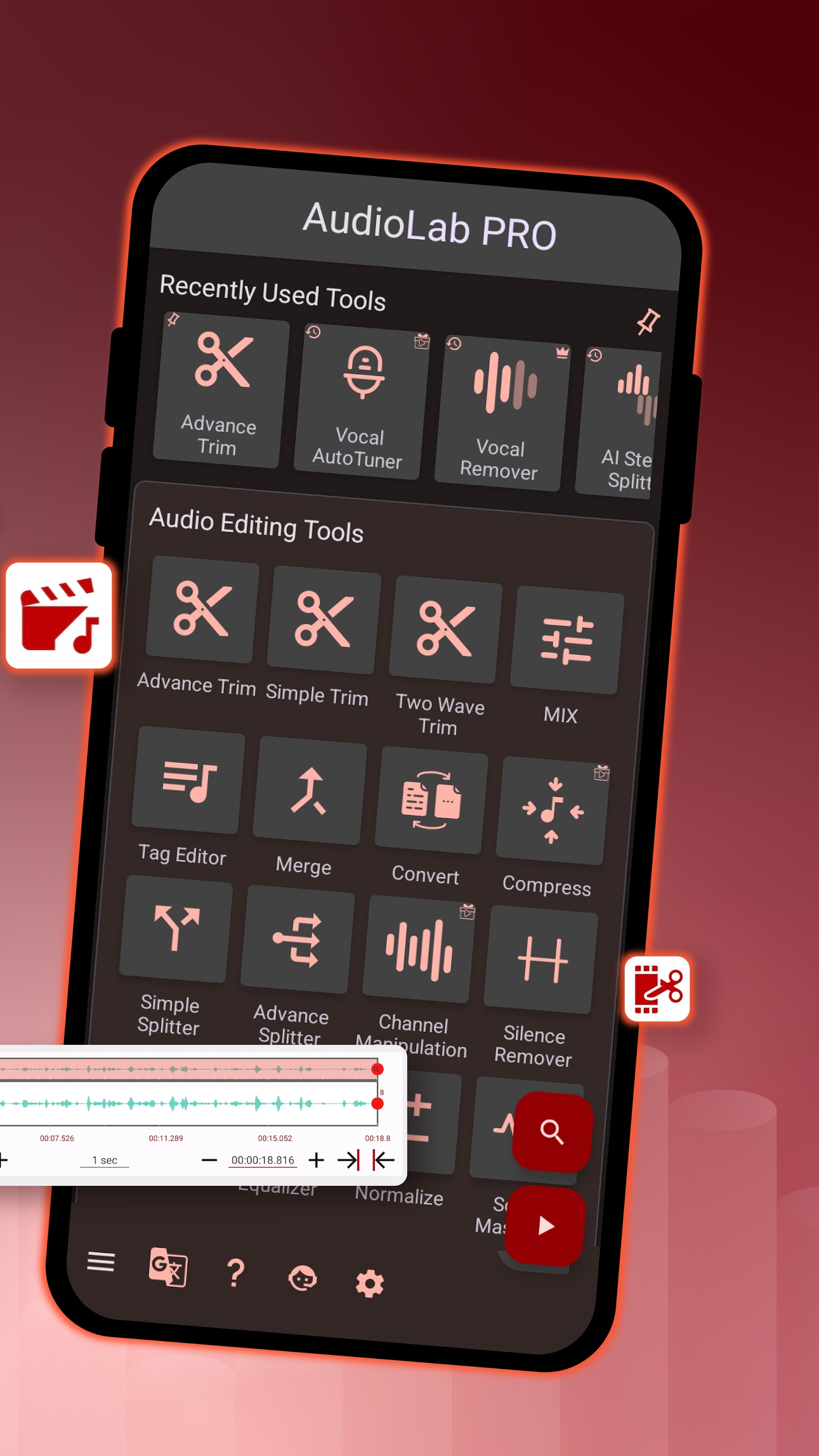 اسکرین شات 2 برنامه AudioLab Audio Cutter & Editor