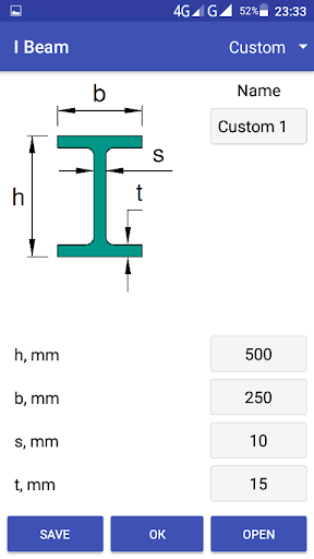 اسکرین شات 4 برنامه Metal Calculator. Steel Weight & Paint Area