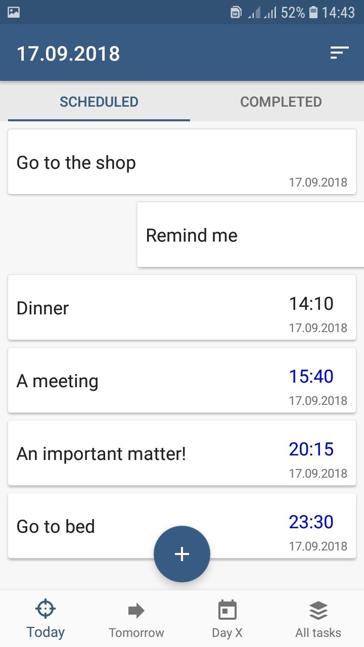 اسکرین شات 2 برنامه Scheduler.Task list.Reminders