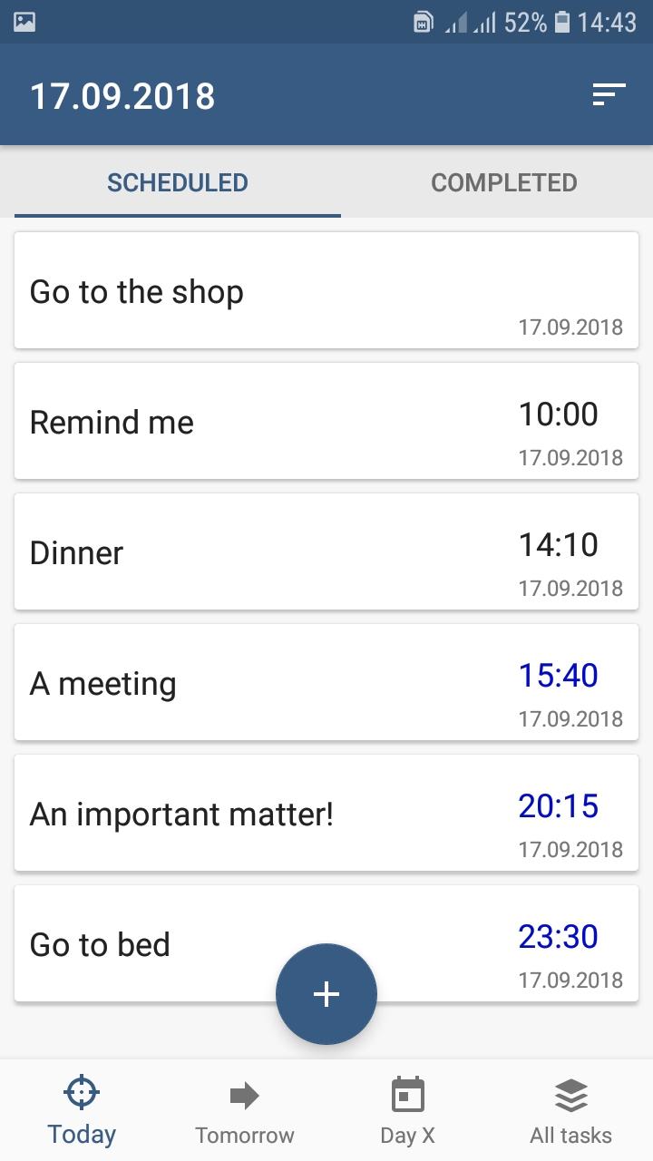 اسکرین شات 1 برنامه Scheduler.Task list.Reminders