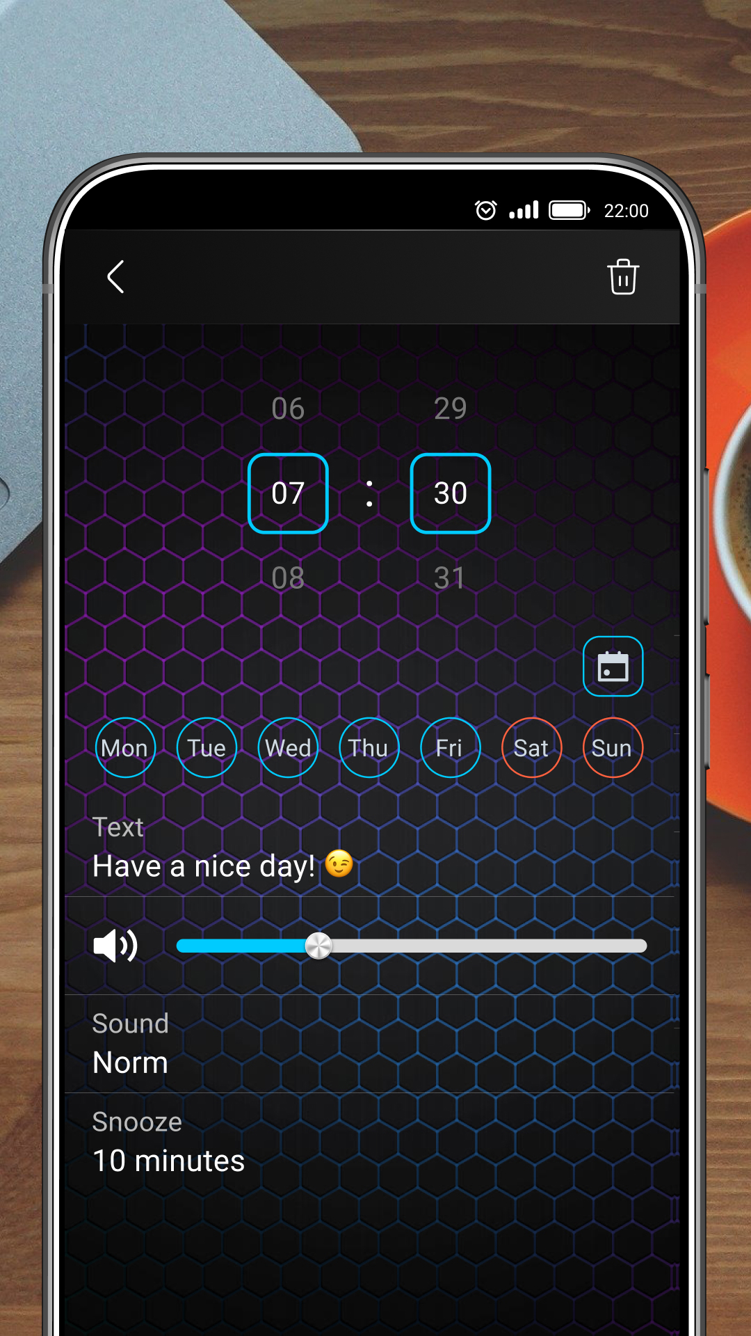 اسکرین شات 3 برنامه Music Alarm Clock - Alarmus