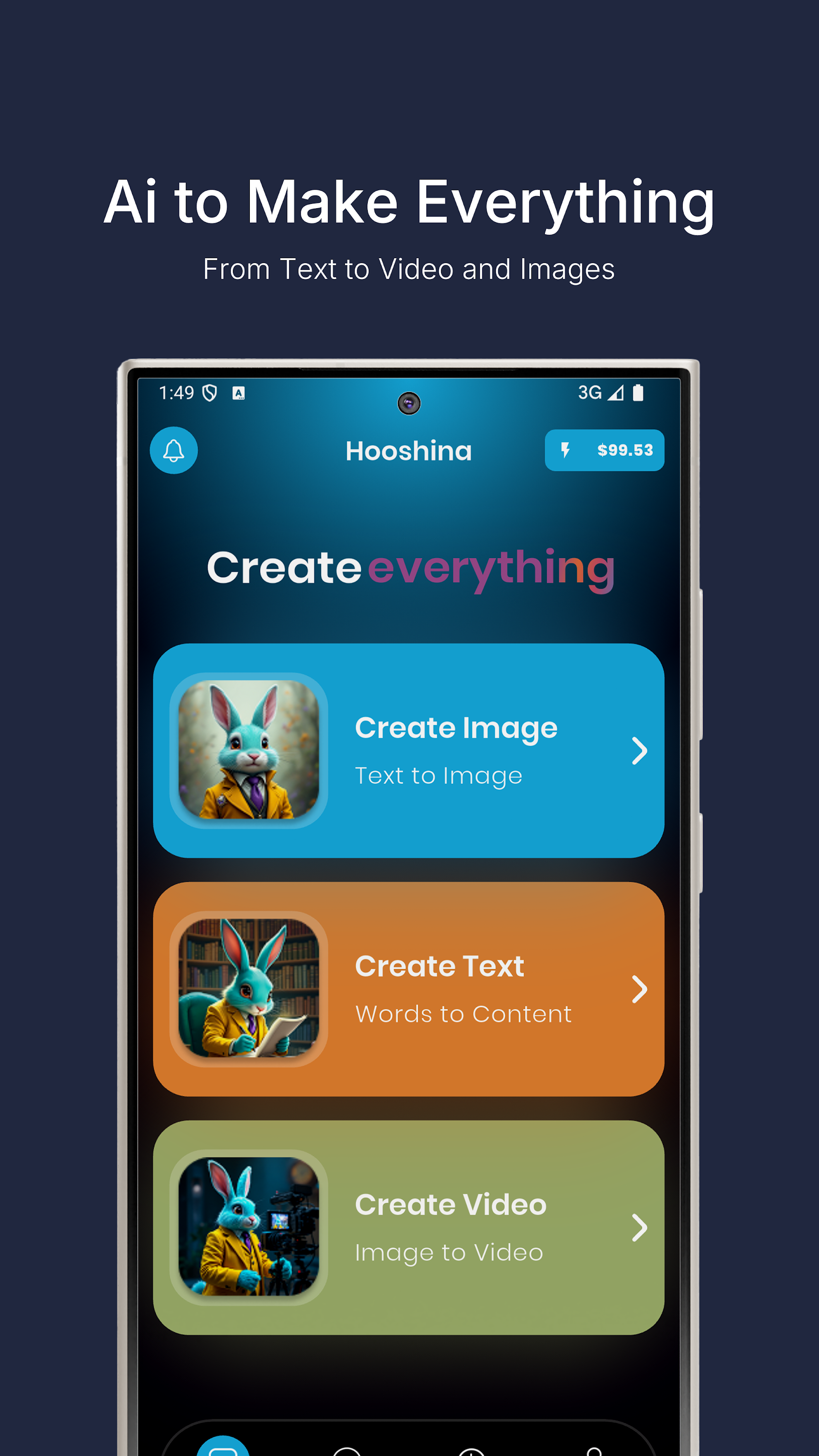 اسکرین شات 1 برنامه Hooshina - Ai Image Generator