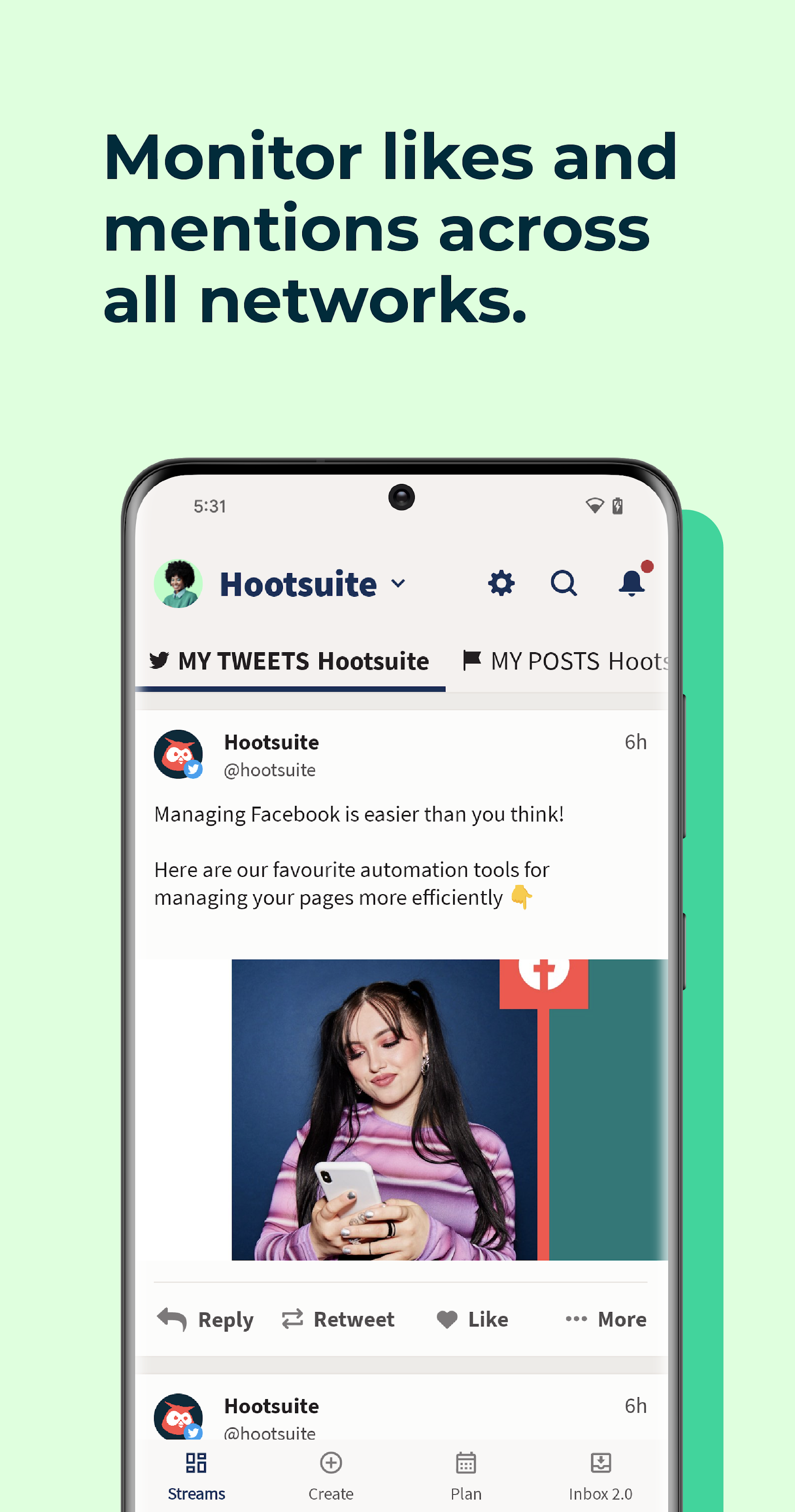 اسکرین شات 5 برنامه Hootsuite: Schedule Posts