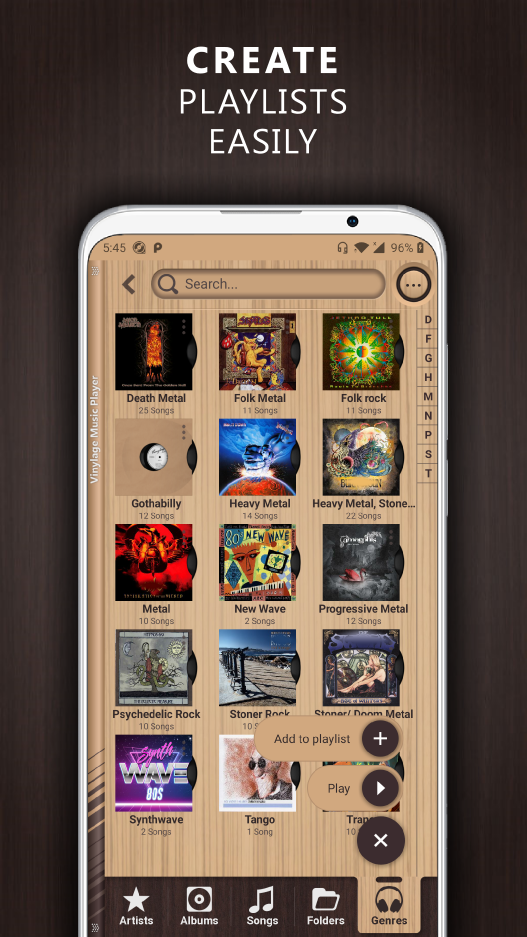 اسکرین شات 3 برنامه Vinylage Audio Player